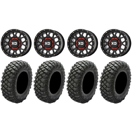 KS135 Grenade Black 15 Wheels 28 Crawler XG Tires Kawasaki Mule Pro FXT KS135 Grenade Black 15 Wheels 28 Crawler XG Tires Kawasaki Mule Pro FXT