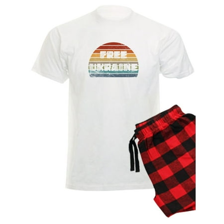 

CafePress - Free Ukraine - Men s Light Pajamas