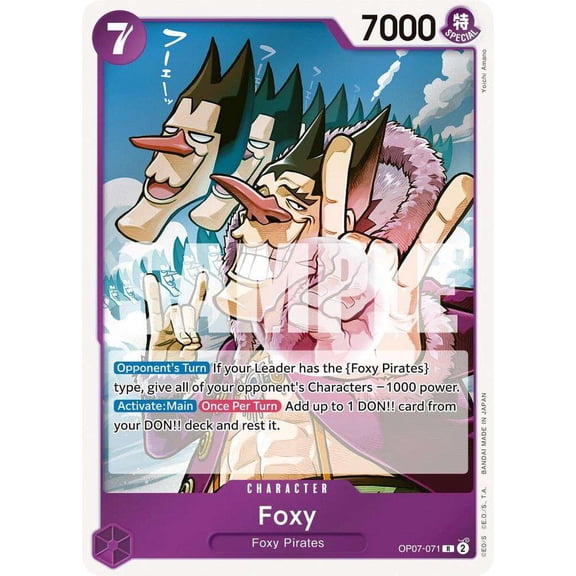 One Piece 500 Years in the Future Rare Foxy OP07-071