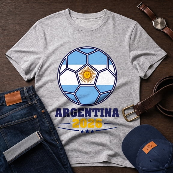 Jollimate Argentina Soccer T-Shirt, Argentina Fan Shirt, Football Fan Gift, Soccer Lover Gift