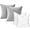 Light Gray, variant on LANYC OMGYL 2 Pack Removable Soft Corduroy Pillow 18x18in, Gray Blue