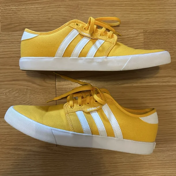 Adi - das Skateboarding Sneakers Yellow Canvas Low Top Shoes EG9307 Mens 11