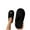 Black, variant on Plush Slippers for Women Open Toe Diagonal Cross Slippers Cozy Comfortable Memory Foam House Home Bedroom Bathroom Spa