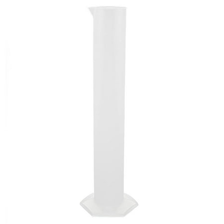 Unique Bargains 500mL Laboratory Measuring Tool Clear White Plastic Hex Base Graduated Cylinder