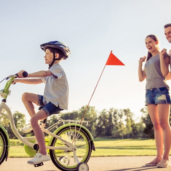 Flag Set Kids Mountain Bike Flagpole  Triangular Flag With Mounting Bracket
