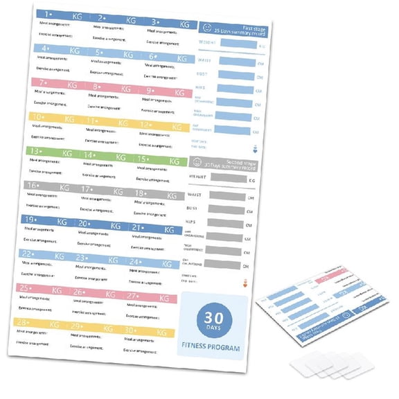 Workout Schedule Organizers Fitness Planner Fitness Program for Training Progress