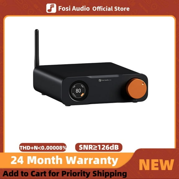 Fosi Audio ZD3 Desktop DAC Preamp Home Stereo Amplifier with Bluetooth, USB, Optical, Coax, TV HDMI ARC Input