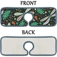 thumbnail image 4 of GZHJMY 3PCS Faucet Absorbent Mat, Dragonfly And Flowers Washable Sink Splash Guard Drip Catcher, Kitchen Bath Countertop Microfiber Sink Drying Mats for Kitchen, 4 of 7