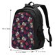 thumbnail image 5 of Balery Roses Skulls Mochila con carga USB para hombre y mujer - Mochila impermeable y antirrobo para laptop con puerto USB para viajes, trabajo, 5 of 7
