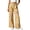 Khaki, variant on Floral Print Women Long Jeans Wide Leg Casual Denim Pants
