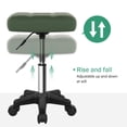 thumbnail image 3 of Taburete con ruedas FURWOO, cuadrado, giratorio, de piel sintética, color verde, 3 of 7