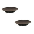 thumbnail image 2 of 2Pcs Round Metal Candle Holder Living Room Bedroom Tea Scented Pillar Wax Candle Countertop Tray Plate Stand Birthday/ 2PC candle tray black, 2 of 5