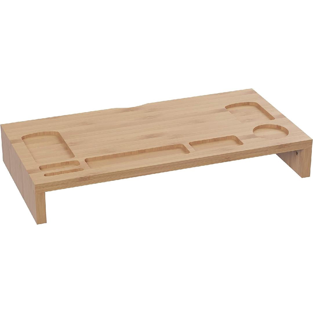 Monitor Stand Wooden EcoFriendly Bamboo Office Accessories and Desk