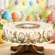 thumbnail image 4 of Mantel – Funda de mesa, estampado impermeable de huevo de conejo de Pascua, estilo limpio y fresco, poliéster, 1 pieza, 60x60 pulgadas, 4 of 4