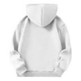 thumbnail image 4 of Tao Tao Cute Hoodies For Teen Girls Boys Trendy Hooded Sweatshirts Oversized Long Sleeve Shirts Solid Color Clothes With Pocket For Girls White 11 Years, 4 of 5