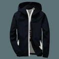 thumbnail image 4 of Men's Waterproof Zip Up Rain Jacket Lightweight Hooded Sweatshirt Hiking Coat Casual Windbreaker Jacket for Men, 4 of 4