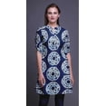 thumbnail image 3 of Bimba Kurtis Courtes pour Femmes Imprimées à Col Mandarin Robe à Manches Retroussables, 3 of 6