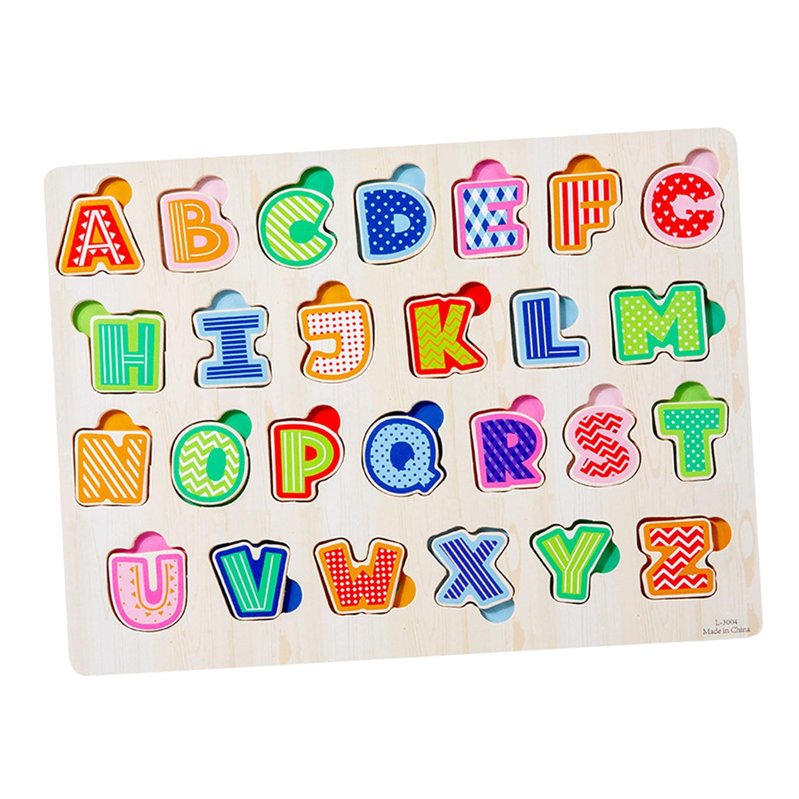 Milaget Abc Puzzle Wooden Alphabet Puzzle for Boys Girls