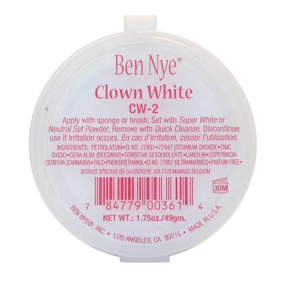Ben Nye Clown White Makeup 1.75Oz./49Gm.