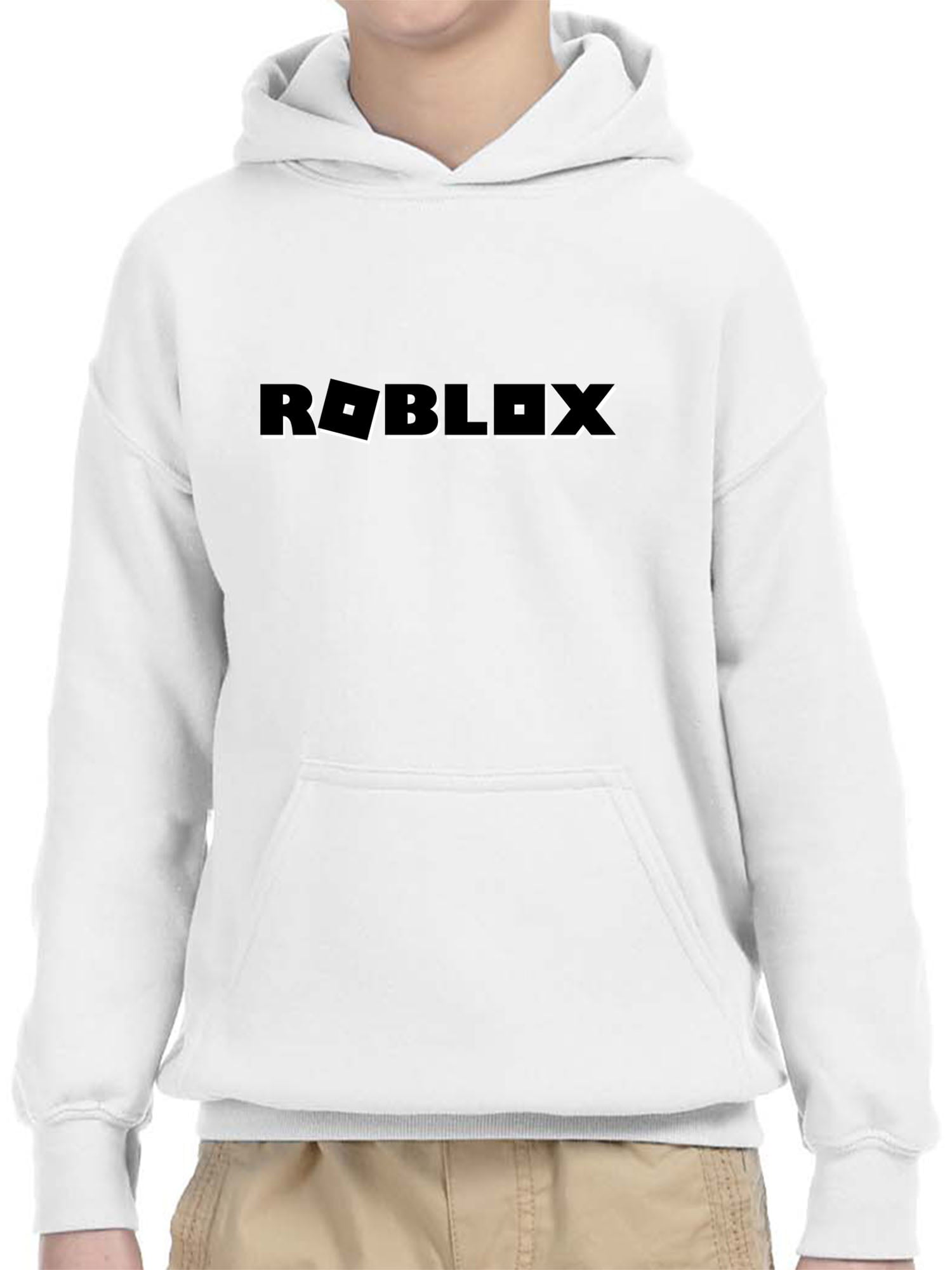 New Way New Way 1168 Youth Hoodie Roblox Block Logo Game Accent Unisex Pullover Sweatshirt Medium White Walmart Com Walmart Com - roblox white hoodie strings