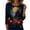 #A_001, variant on Domuza Women's Halloween Shirts Fall Casual Crew Neck 3/4 Sleeve T-Shirts Horror Funny Graphics Vintage Pullover Halloween Costumes-E M
