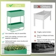 thumbnail image 4 of Kinbor 2-Tier Raised Garden Bed Metal Elevated Planter Box with Drain Holes, Double Garden Raised Planter Beds Flower Box Stand, Green, 4 of 7