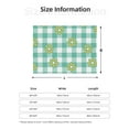 thumbnail image 4 of YFYANG Lightweight Warm Flannel Blanket, Green Plaid Floral Pattern Throw Blanket for Bed, Sofa, Travel, Camping, 50"x40", 4 of 7