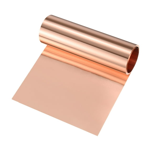 Uxcell Thin Copper Sheet Roll, 3500mm x 100mm x 0.05mm Pure Copper Metal Foil for Crafts