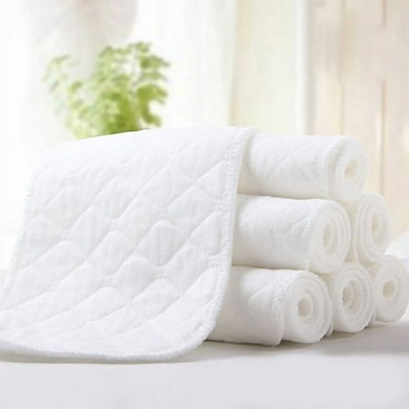 Happy date 10Packs Cloth Diaper Prefold Premium 6-ply with Absorbent Padding