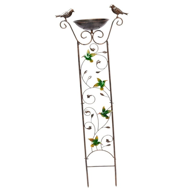 Baño para pájaros Colamx con enrejado de jardín 36,5x100cm