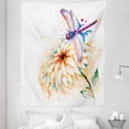 thumbnail image 1 of Dragonfly Tapestry, Watercolor Lily Flower and Flying Bug over It Nature Spring Theme Print, Fabric Wall Hanging Decor for Bedroom Living Room Dorm, 5 Sizes, Multicolor, by Ambesonne, 1 of 1