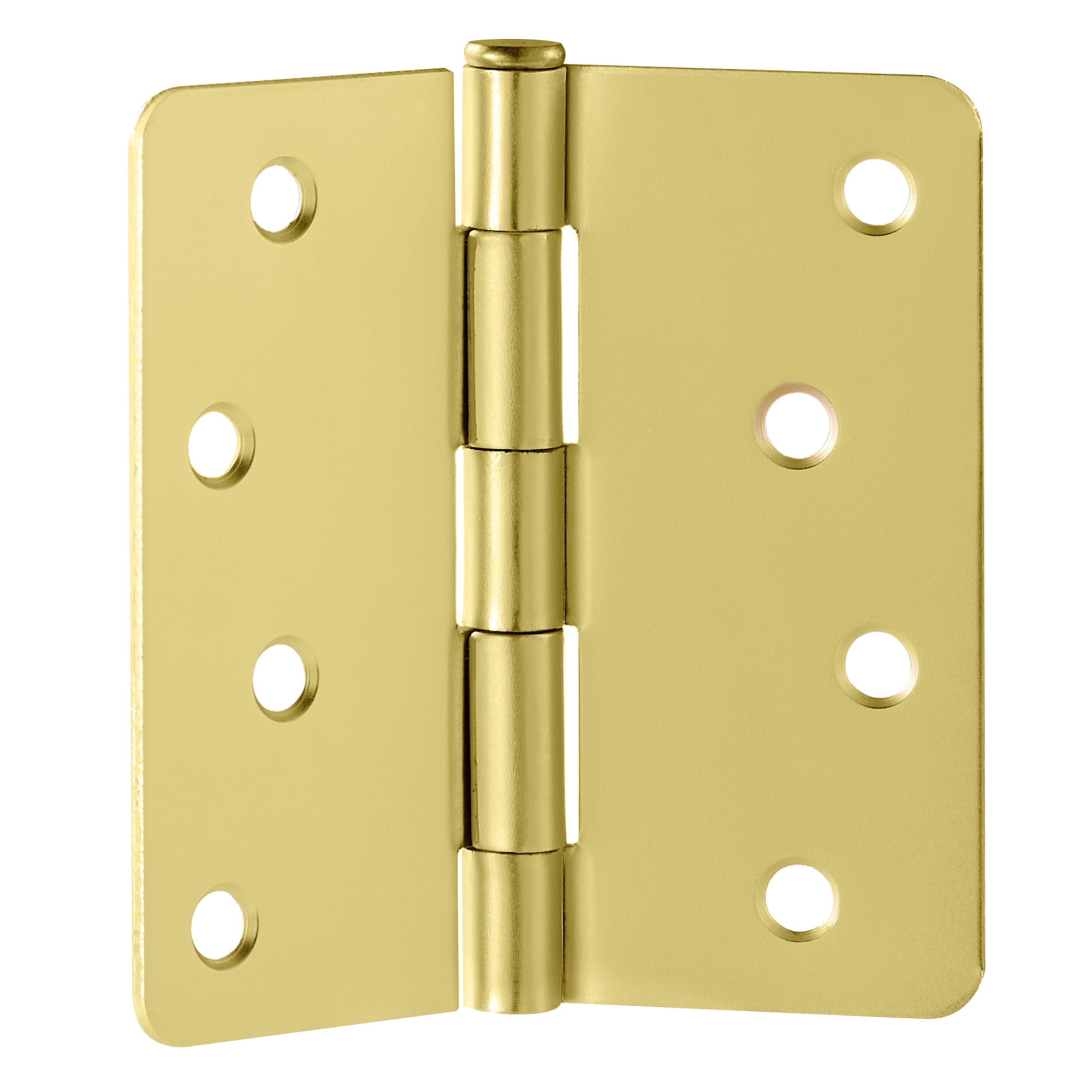 Design House 3-Pack 4" H x .25" Radius Butterfly Interior/Exterior Door Hinges, Satin Brass