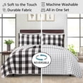 thumbnail image 3 of Mainstays Ensemble couette et drap-housse légers tout-en-un - 7pièces, Lit 2 PL Buffalo Check, 3 of 13