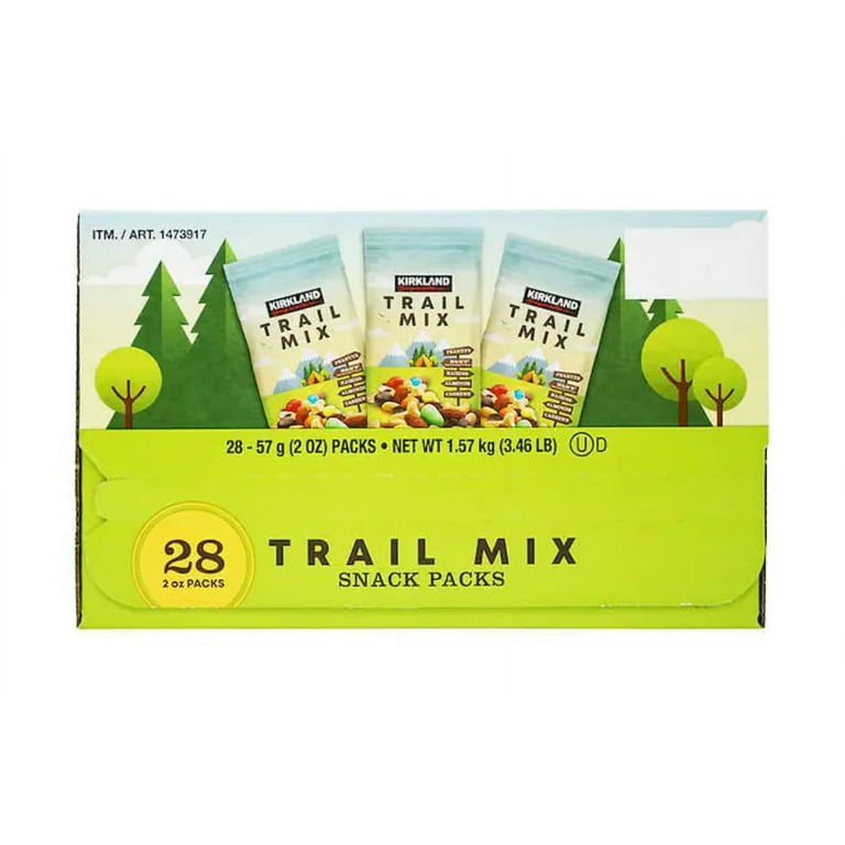 Kirkland Signature Trail Mix Snack Packs, 2 oz, 28-count - Walmart.com