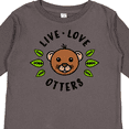 thumbnail image 4 of Inktastic Live Love Otters Boys or Girls Long Sleeve Toddler T-Shirt, 4 of 5