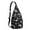 Black-35, variant on Star Map Sling Backpack - Celestial Navigation Print Design, Lightweight Anti-Theft Daypack for Alternative Fashion Students
