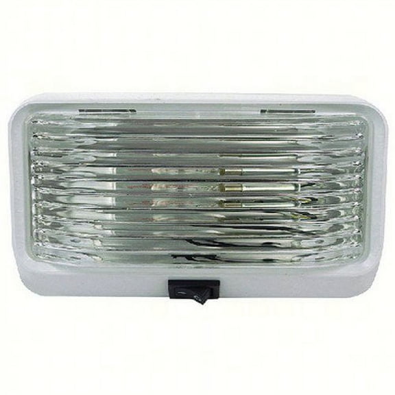 Fultyme RV  1118; Porch Light Square W/ Switch Clear