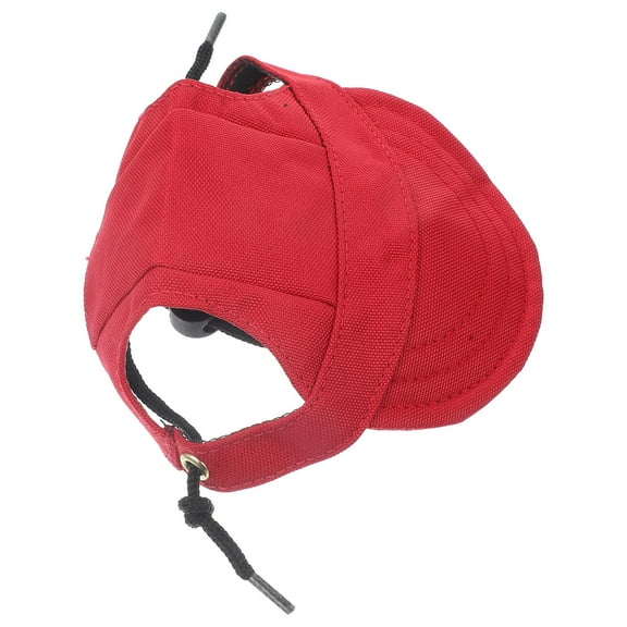 BESTOYARD Puppy Baseball Cap Decorative Red Canvas 1Set
