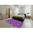 thumbnail image 4 of Ahgly Company Indoor Square Patterned Bright Purple Area Rugs, 3' Square, 4 of 6