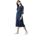 thumbnail image 3 of eloria Printed Knee Length Dress With Three-Quarter Sleeves In Collar Neck Design, 3 of 5