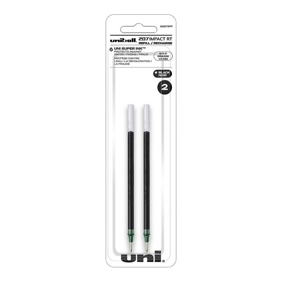 Uni-Ball, SAN65873PP, Gel Impact RT Refills, 2 / Pack