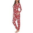 thumbnail image 2 of FKELYI Christmas Santa Women Pajamas 2 PCS Soft Xmas Red Print Holiday Pajamas for Women Lightweight Winter Pajamas for Women Size S, 2 of 5