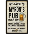 thumbnail image 1 of MYRON'S Pub Sign Vintage Man Cave Bar Wall Decor Gift 8x12 Metal 208120028389, 1 of 1