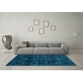 thumbnail image 3 of Ahgly Company Indoor Round Abstract Light Blue Modern Area Rugs, 3' Round, 3 of 4