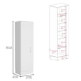 thumbnail image 3 of CoSoTower Storage Cabinet Manika, One Door and Shelves, White Finish, 3 of 6