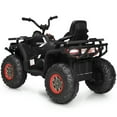 thumbnail image 6 of Gymax 12V Electric Kids Ride On Car ATV 4-Wheeler Quad w/ LED Light Black, 6 of 7