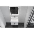 thumbnail image 6 of Amazon 24" White Wood Floating Vanity with White Top and Brushed Nickel Trim, 6 of 10