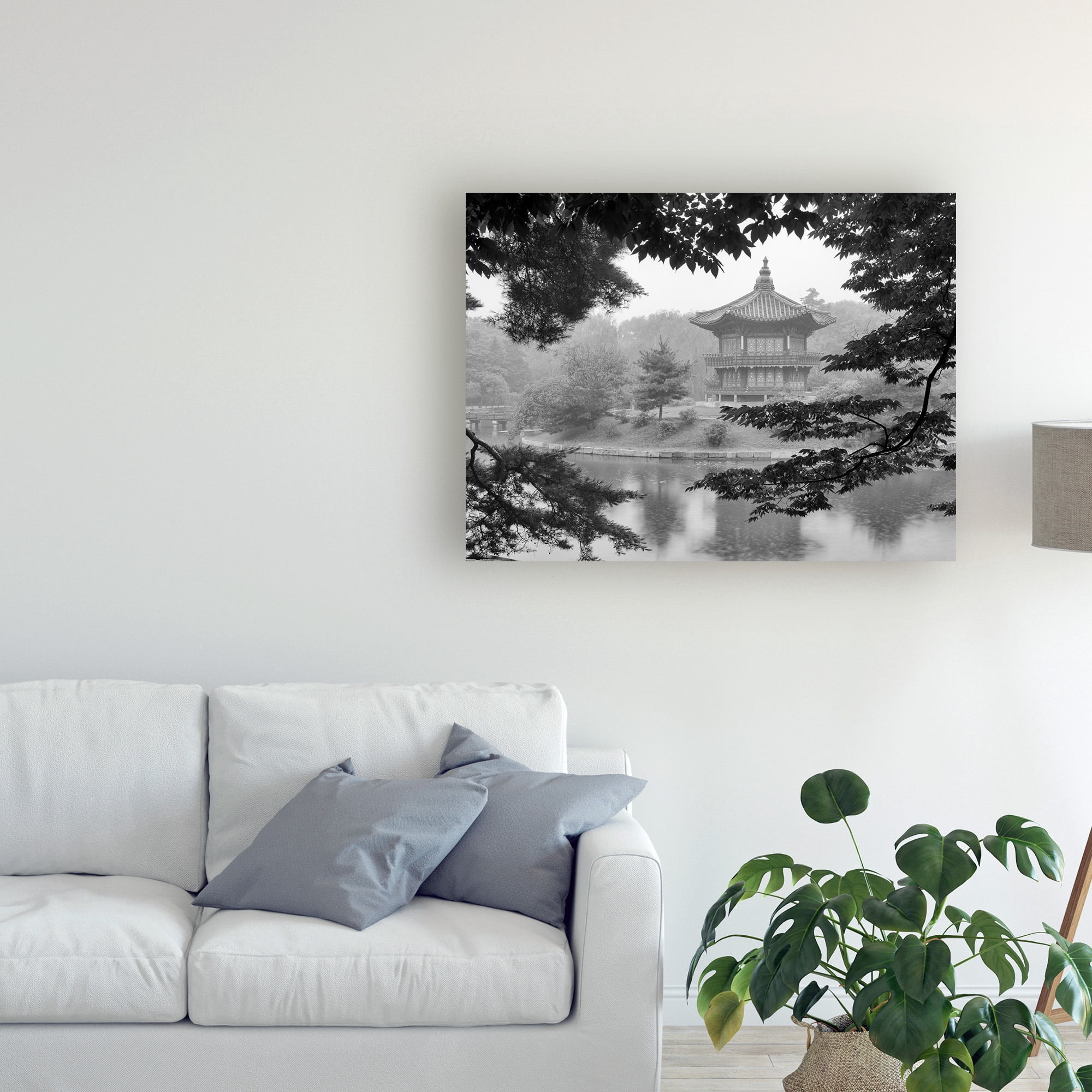 Trademark Fine Art 'Lotus Pavilion Korea' Canvas Art by Monte Nagler