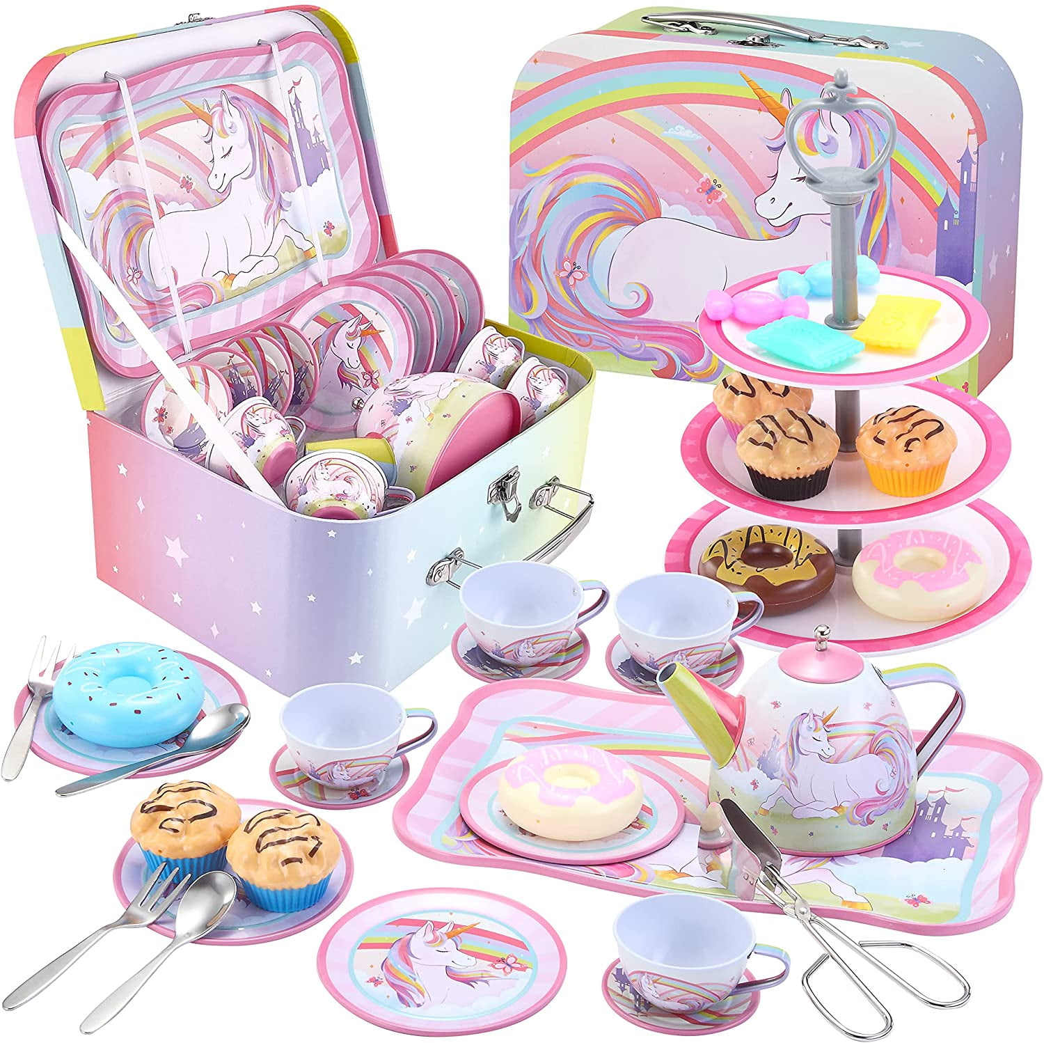 unicorn tea set walmart