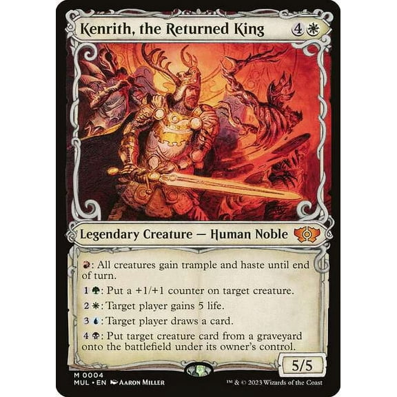 MtG March of the Machine Multiverse Legends Mythic Rare Kenrith, the Returned King (Showcase)
